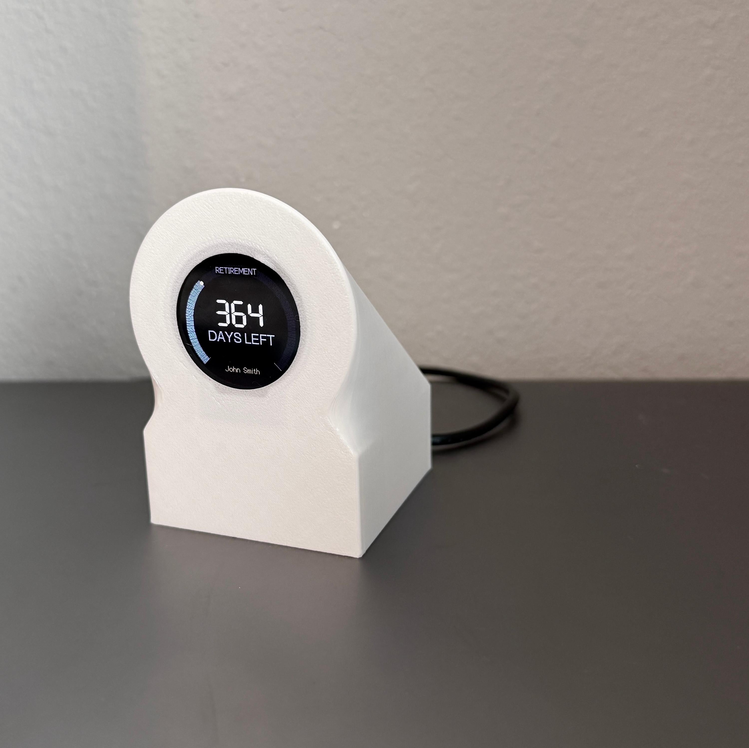 Retirement Countdown Clock | Desk Motivation Display | WiFi Enabled Timer