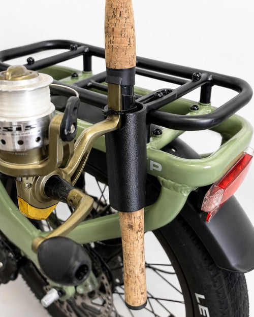Lectric E-Bike Rear Rack Fishing Rod Holder | 3D Printed Bike Pole Mount