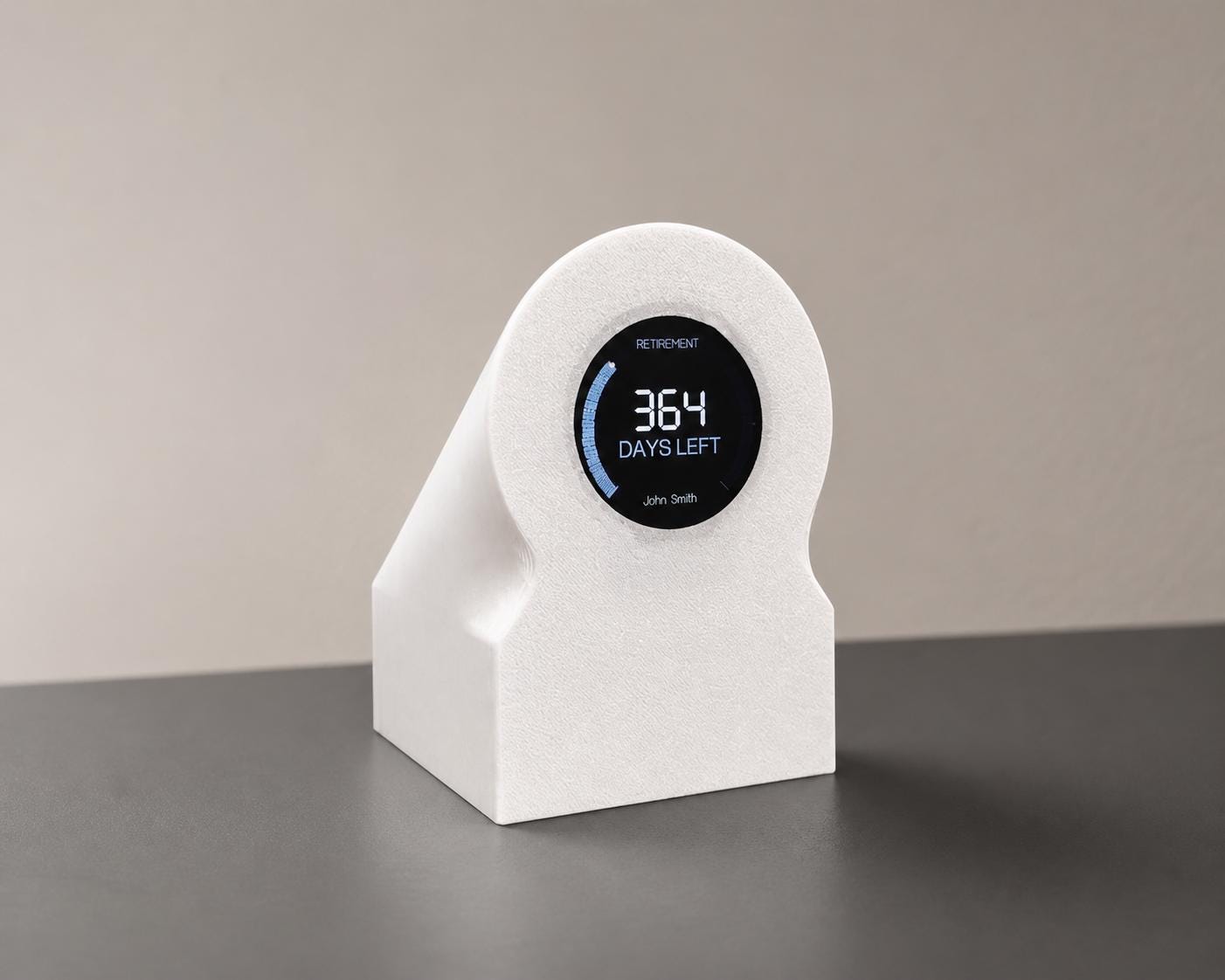Retirement Countdown Clock | Desk Motivation Display | WiFi Enabled Timer
