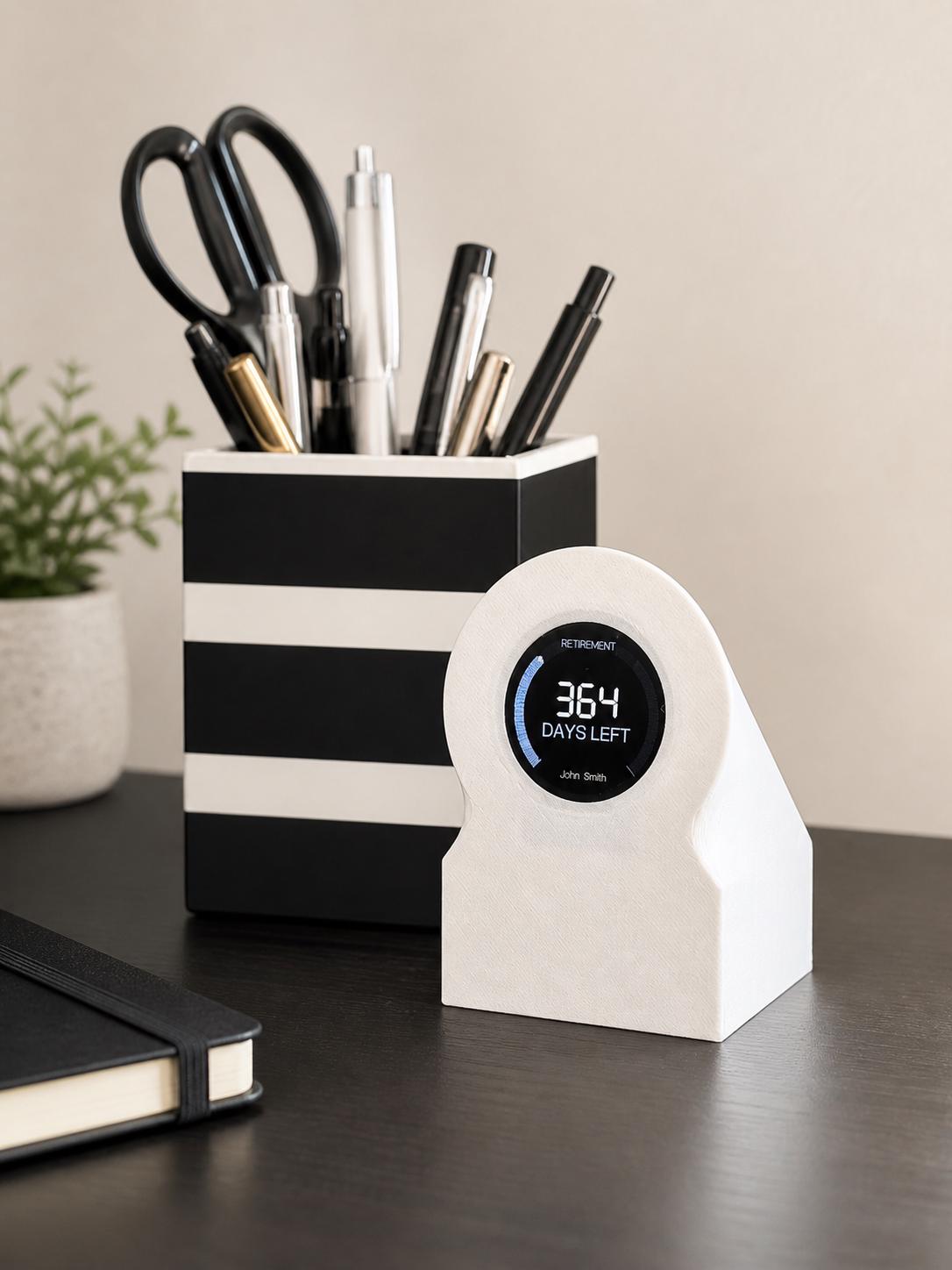 Retirement Countdown Clock | Desk Motivation Display | WiFi Enabled Timer