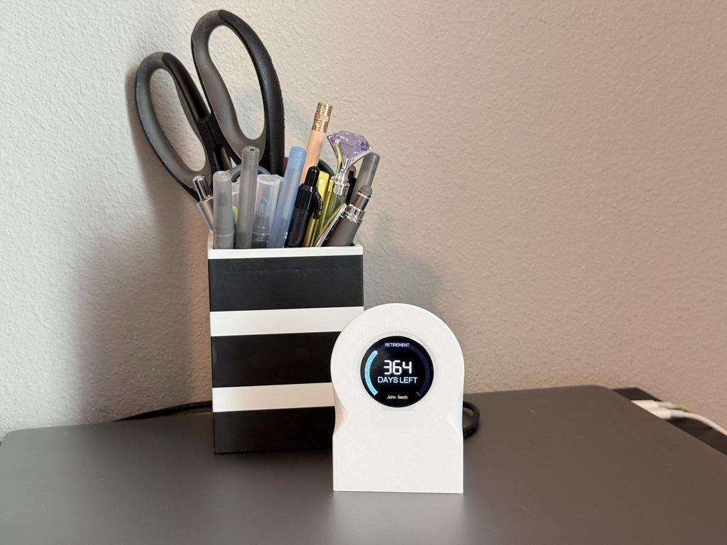 Retirement Countdown Clock | Desk Motivation Display | WiFi Enabled Timer