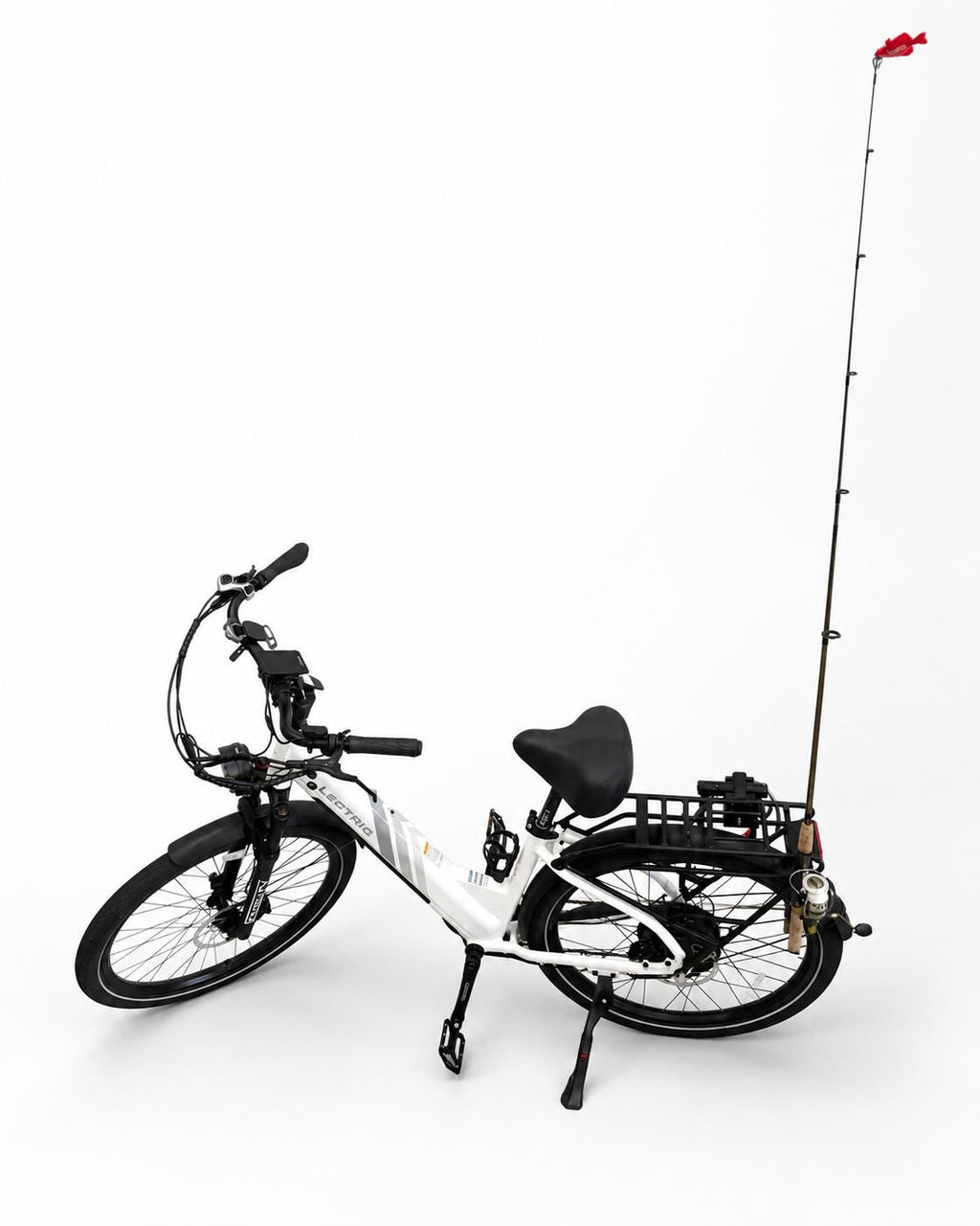 Lectric E-Bike Rear Rack Fishing Rod Holder | 3D Printed Bike Pole Mount