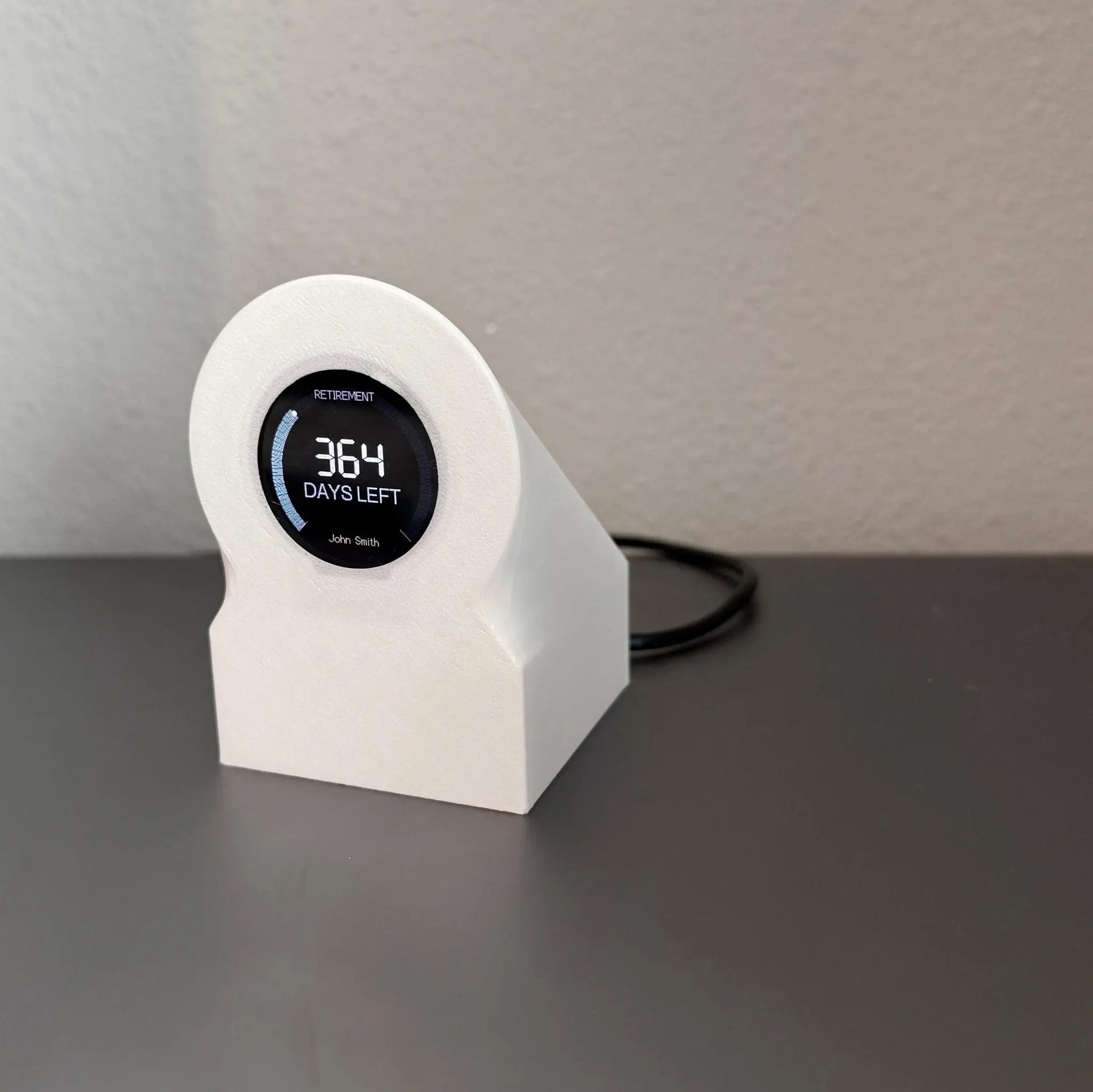Retirement Countdown Clock | Desk Motivation Display | WiFi Enabled Timer - ElectricPrintz