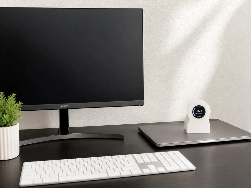Retirement Countdown Clock | Desk Motivation Display | WiFi Enabled Timer - ElectricPrintz
