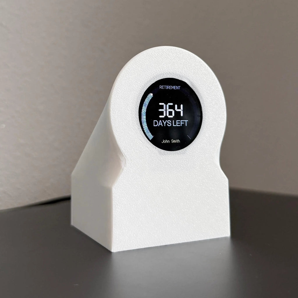 Retirement Countdown Clock | Desk Motivation Display | WiFi Enabled Timer - ElectricPrintz