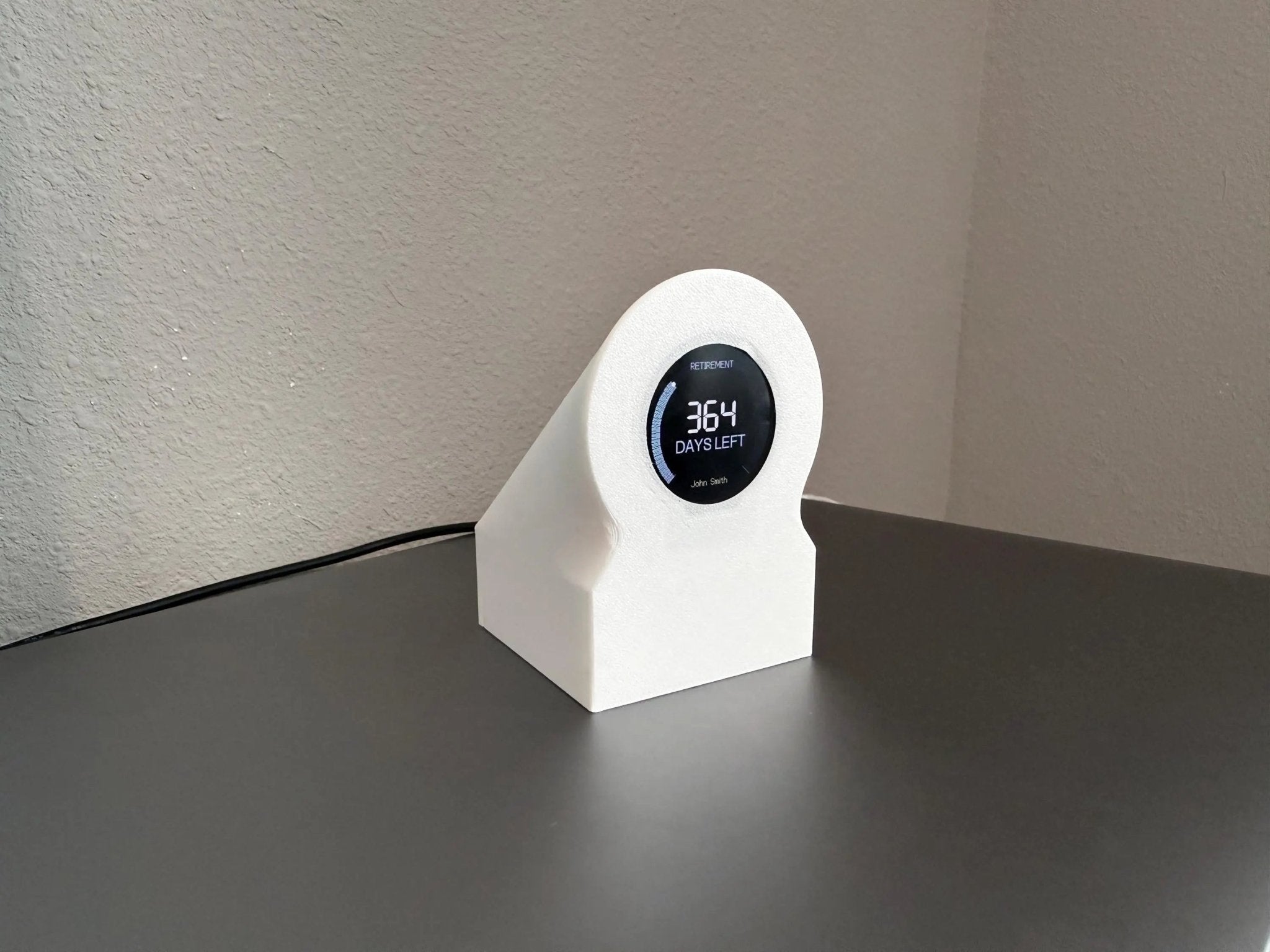 Retirement Countdown Clock | Desk Motivation Display | WiFi Enabled Timer - ElectricPrintz